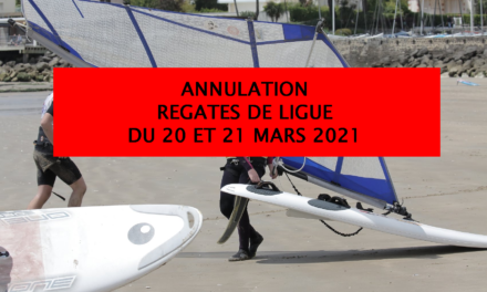 ANNULATION REGATES DE LIGUE DU 20 et 21 MARS 2021