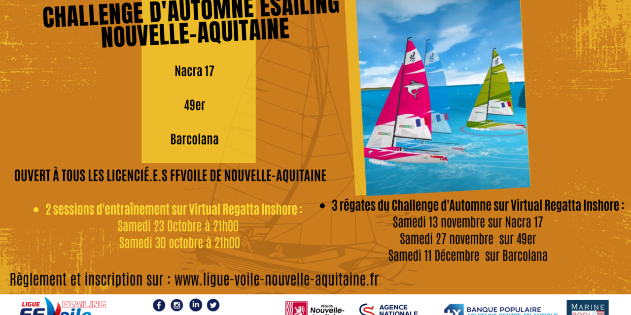 La Ligue de Voile Nouvelle-Aquitaine lance son Challenge d’Automne eSailing !
