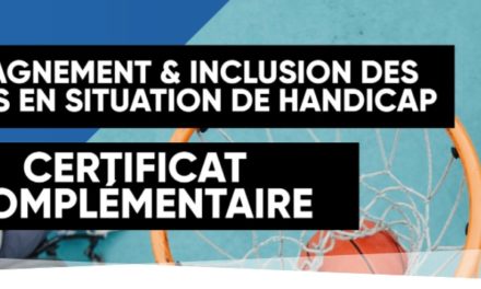 NOUVEAU : Certificat Complémentaire Accompagnement et Inclusion des Personnes en situation de handicap (AIPSH) au CREPS de Poitiers