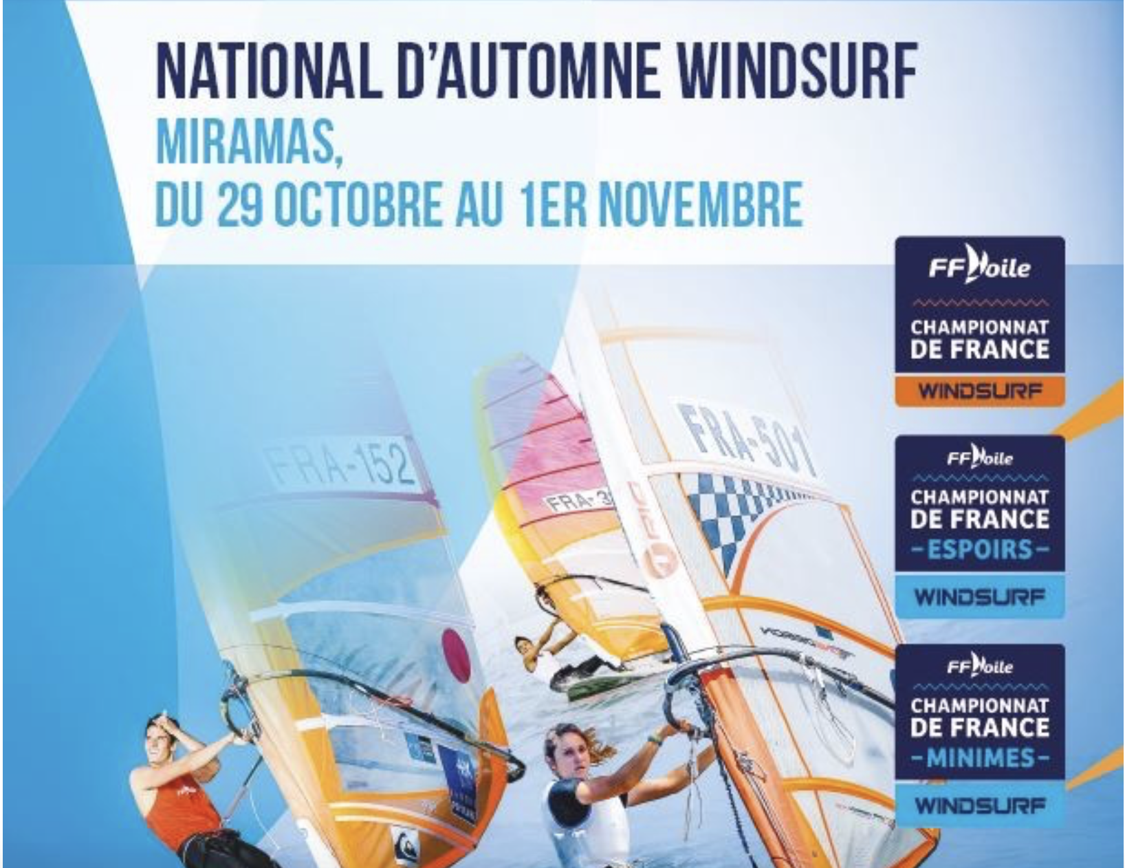 Championnats de France WindSurf Jeunes 2020 : des podiums en planche à voile pour les néo-aquitains !
