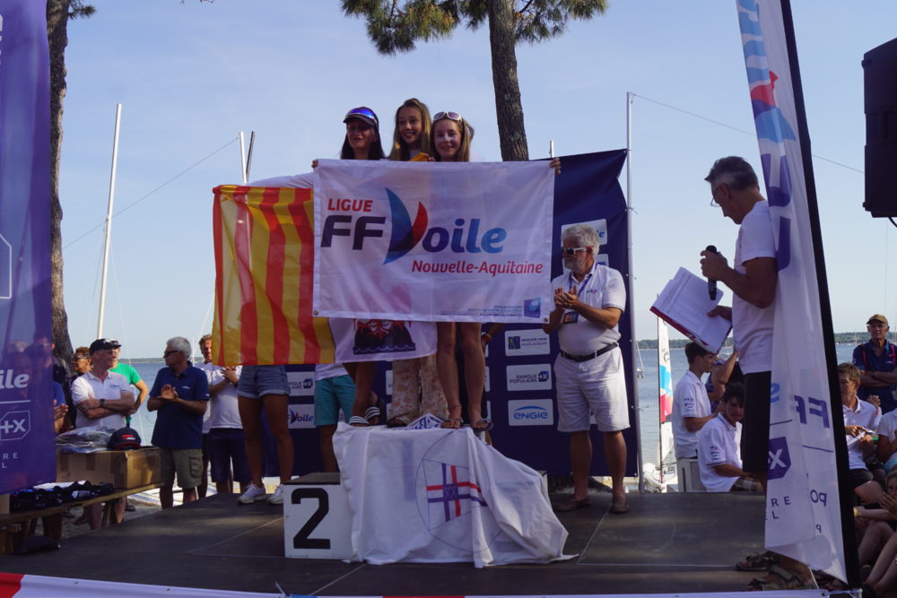 3 Néo-Aquitains sacrés Champions de France Minimes au Cercle de Voile Bordeaux Carcans Maubuisson !